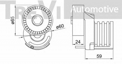 TREVI AUTOMOTIVE ta1621 -  Натяжная планка, поликлиновой ремень